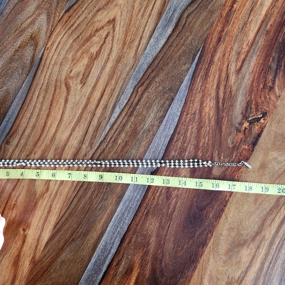 Beautiful Vintage Napier Necklace Triple Strand Sparkle Shine Pretty - Picture 3 of 4